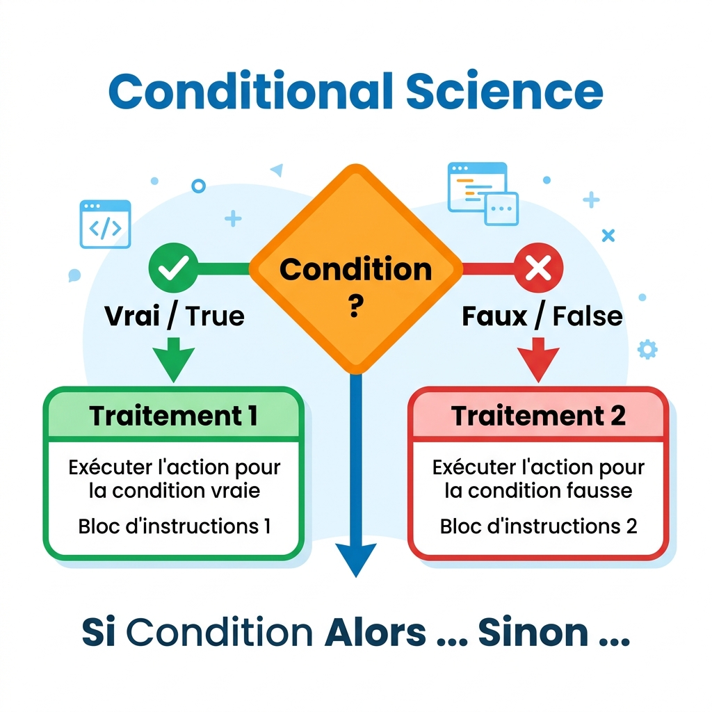 Schéma Organigramme - Structure Conditionnelle (Aiguillage Vrai / Faux)