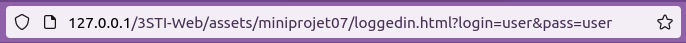 L'adresse URL affichée lorsqu'on utilise une méthode GET contient les données du formulaire