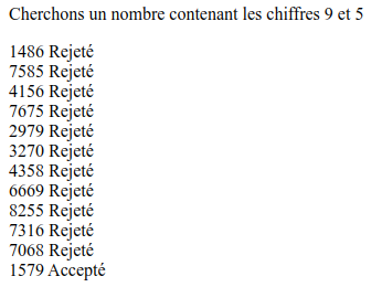 Exemple de résultat