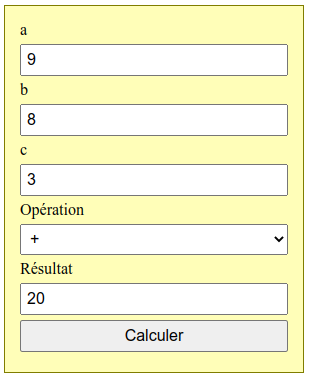 Résultat à obtenir