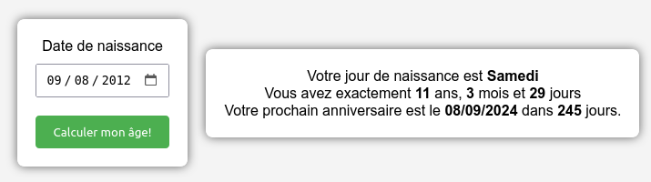 Birth Date Calculator