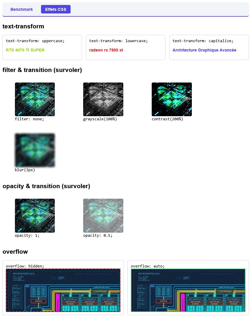 Aperçu de la page effets.html