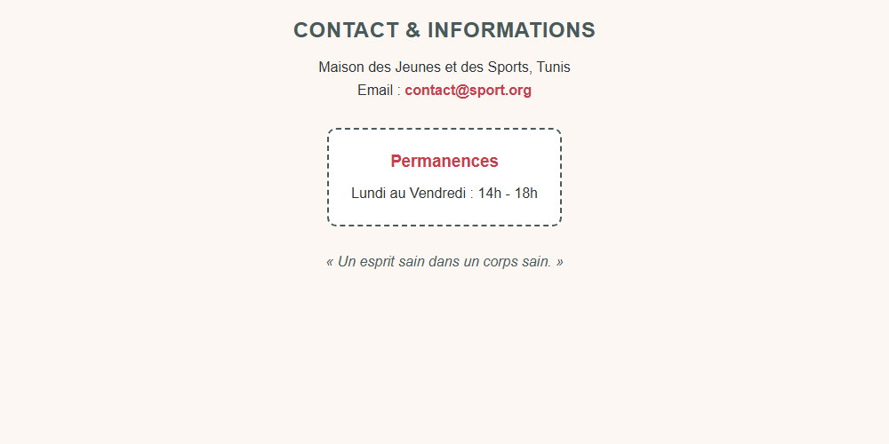 Aperçu de la page contact.html